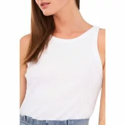 Promo ⌛ Chelsea & Violet Cropped Racer Crew Neck Sleeveless Ribbed Knit Tank Top Black 🔥 -Chelsea Violet Sales unnamed file 573