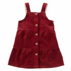 Best deal 🧨 Chelsea & Violet Baby Girls 12-24 Months Corduroy Sleeveless Jumper Dress Dark Red 🛒