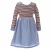 Buy 🧨 Chelsea & Violet Little Girls 2T-6X Sweater Gauze Dress Light Blue ✨ -Chelsea Violet Sales unnamed file 601