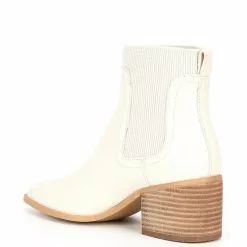 Buy 💯 Chelsea & Violet Audrina Leather Pointed Toe Block Heel Booties Black 😉 -Chelsea Violet Sales unnamed file 628