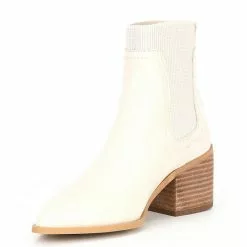 Buy 💯 Chelsea & Violet Audrina Leather Pointed Toe Block Heel Booties Black 😉 -Chelsea Violet Sales unnamed file 629