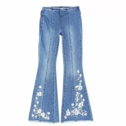 Best reviews of 🥰 Chelsea & Violet Big Girls 7-16 Denim Embroidery Flare Leg Jeans Med Stone 😀 -Chelsea Violet Sales unnamed file 64
