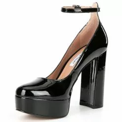 Promo 🧨 Chelsea & Violet Mia Patent Ankle Strap Platform Pumps Black ⌛ -Chelsea Violet Sales unnamed file 646