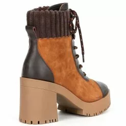 Cheap 😍 Chelsea & Violet Zaira Leather And Suede Lug Sole Platform Booties Black 🧨 -Chelsea Violet Sales unnamed file 667