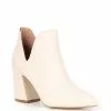 Budget ❤️ Chelsea & Violet Rubi Leather Pointed Toe Dip Ankle Booties Ivory 🌟 -Chelsea Violet Sales unnamed file 674