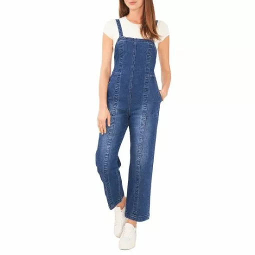 Outlet 🛒 Chelsea & Violet Sleeveless Square Neck Straight Leg Denim Jumpsuit Quartz Wash 🌟 -Chelsea Violet Sales unnamed file 681
