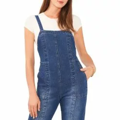 Outlet 🛒 Chelsea & Violet Sleeveless Square Neck Straight Leg Denim Jumpsuit Quartz Wash 🌟 -Chelsea Violet Sales unnamed file 683