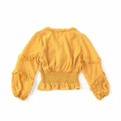 Deals 👍 Chelsea & Violet Girls Big 🔔 Girls 7-16 Balloon Sleeve Woven Ruffled Clip Dot Blouse Dusty Olive ❤️ -Chelsea Violet Sales unnamed file 713