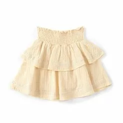 Promo 🤩 Chelsea & Violet Big Girls 7-16 Crochet Detail Ruffle Tiered Skirt Yellow 🔔