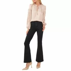 Top 10 ⭐ Chelsea & Violet Plisse Ruffle Split V-Neck Long Balloon Sleeve Blouse Antique White ⌛ -Chelsea Violet Sales unnamed file 73