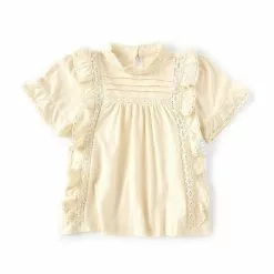 Discount ✨ Chelsea & Violet Big ⌛ Girls 7-16 Lace Inset Pleated Ruffle Mock Neck Top Yellow 😀 -Chelsea Violet Sales unnamed file 800