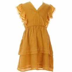 New 🎉 Chelsea & Violet Big Girls 7-16 Lace Detail Ruffle Tiered Dress Light Clay 👍 -Chelsea Violet Sales unnamed file 840