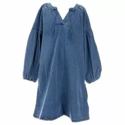 New ๐ Chelsea & Violet Girls Big Girls 7-16 Chambray Long Sleeve Dress Blue ๐