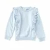Best deal 🔥 Chelsea & Violet Little Girls 2T-6X Ruffle Sweatshirt L. Blue 👍 -Chelsea Violet Sales unnamed file 854
