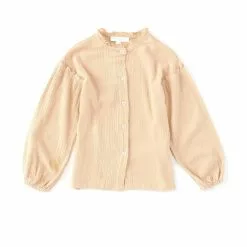Deals ⌛ Chelsea & Violet Little 😀 Girls 2T-6X Textured Woven Top Tan 😍 -Chelsea Violet Sales unnamed file 878