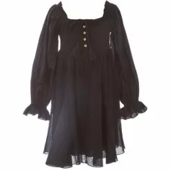 Discount โ Chelsea & Violet ๐ Girls Big Girls 7-16 Mixed Media Puff Sleeve Smocked Back Dress Black ๐ฅ