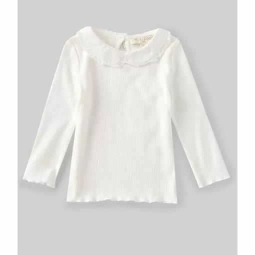 Best reviews of 🌟 Chelsea & Violet Baby 🥰 Girls 12-24 Months Woven Ruffle Collar Ribbed Long Sleeve Top Ivory ❤️ -Chelsea Violet Sales unnamed file 940