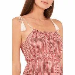 Deals ⭐ Chelsea & Violet Scoop Neck Tie Shoulder Ruffe Tiered Hem Sleeveless Gingham Print Top Deep Scarlet 🔔 8 Deals ⭐ Chelsea & Violet Scoop Neck Tie Shoulder Ruffe Tiered Hem Sleeveless Gingham Print Top Deep Scarlet 🔔 -Chelsea Violet Sales unnamed file 946