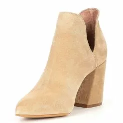 Best Pirce ⌛ Chelsea & Violet Rubi Suede Pointed Toe Dip Ankle Booties Sand ⭐ -Chelsea Violet Sales unnamed file 97