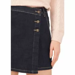 Cheapest 🎁 Chelsea & Violet Asymmetrical Hem Denim Mini Skirt Wembley Wash ⌛ -Chelsea Violet Sales unnamed file 981